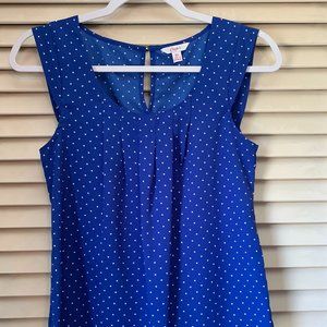 Blue polka dot blouse